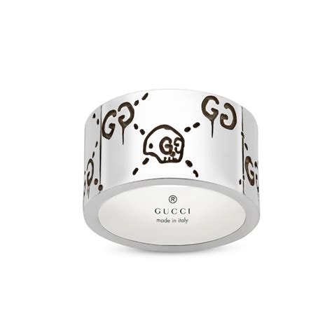 gucci ghost ring in silver 12mm